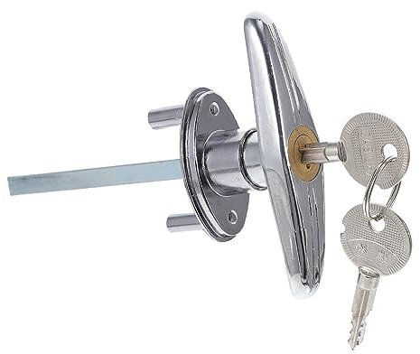 NULYLU Ferramenta Per Maniglia t Serratura Sgancio Rapido Per Porta Da Garage Adatto Per Porte Senza Laterale Realizzato in Acciaio