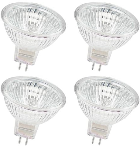 EKSAVE lampada alogena MR16 riflettore 12V 50W GU5.3 dimmerabile lampada alogena, bianco caldo, 2700K (4 pezzi)