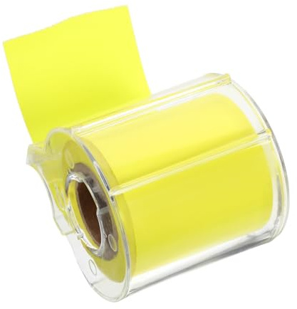 WRITWAA Bloc Notes Autocollant Multifonction Jaune Ruban Mémo Portable Résistant pour Bureau École Maison Notes Adhésives Colorées Pratiques et Réutilisables