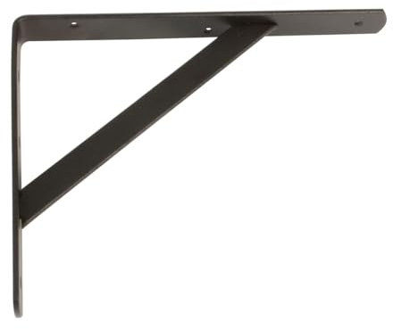 Amig - Regalwinkel Edelstahl Mod. 9 | Metallwinkel für Regale | Regalhalterung | Farbe Schwarz | Maße: 500 x 325 mm | Empfohlenes max Gewicht: 185 kg