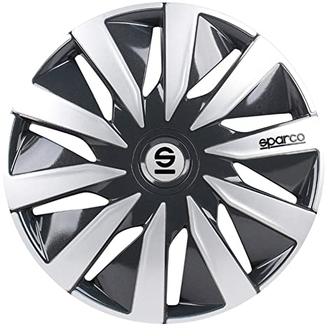 Satz Sparco Radzierblenden Lazio 15-Zoll Grau/Silber