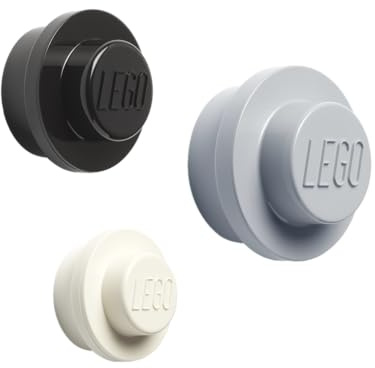 LEGO Wandaufhänger Set (Weiß, Schwarz, Grau), Mix, One Size