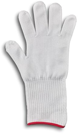 Victorinox Schutzhandschuh Light, Arbeitshandschuh, für Messerhand, Sicheres Schneiden, Gastronomie, M, weiss