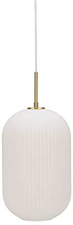Pauleen Pendant luminaire 48233 Splendid Delight Lampada a Sospensione Max. 20 Watt, Dorato Vetro, Metallo E27, Bianco, Oro