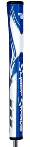 SuperStroke Zenergy Pistol 1.0 - Empuñadura para putter de golf con tecnología SPYNE No Taper (no se estrecha) mejorada, textura multizona y Tech-Port, azul/blanco