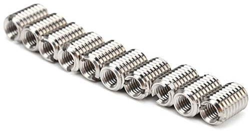 M5 To M8 Thread Adapter Insert Stainless 303 Stainless Steel 10Pcs Thread Repairing Nut Stainless Steel Fastener Accessory M5 X 0.8MM M8 X 1.25MM 12MM