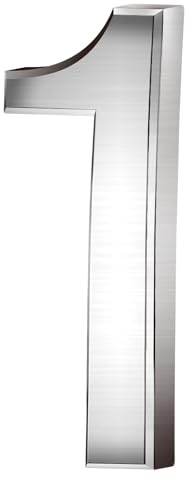 Vanyibro - Pegatina 3D para número de casa - Plata impermeable para puerta y buzón