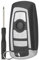 4 Knöpfe Autoschlüsselgehäuses Für BMW F10 F11 F20 F25 F30 F31 F80 E84 Smart Remote Schlüssel mit Schraubendreher und Schlüsselring （silbrig Umrandung）
