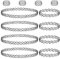 Choker Sets (12 Stück) - Kropfband, Armband, Ringe, Stretch-Tattoo-Halskette aus elastischem Hohlgewebe - Schmuck-Halsband für Mädchen, Frauen & Kinder