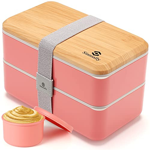 Fiambrera Bento Lunch Box,1400ml Fiambrera Para Adultos,Bento Box Japonés,lunch box Sin BPA Hermetica fugas,Recipiente para alimentos con compartimentos y juego de cubiertos,Microondas y Lavavajillas