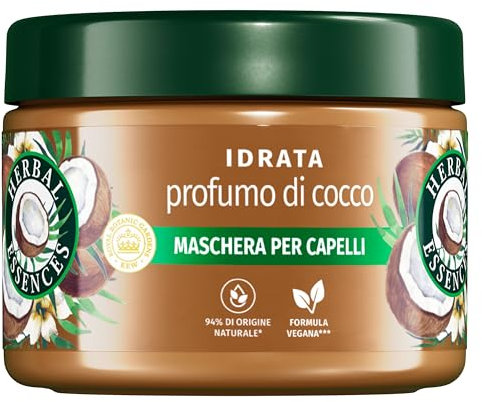 Herbal Essences Maschera per Capelli al Profumo di Cocco, Idrata i Capelli Molto Secchi, 300ml