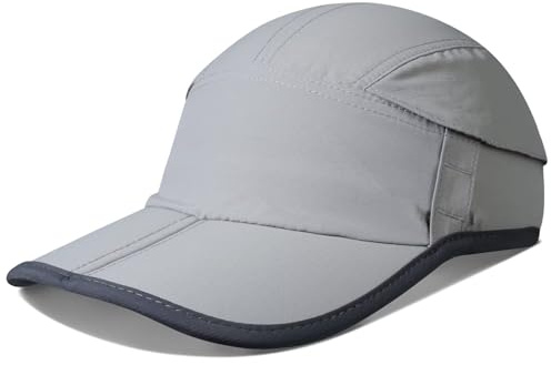 GADIEMKENSD Cappello da Baseball a Secco Rapido con Mesh Traspirante, Protezione Solare Cappello da Corsa, Cappello Sportivo da Esterno Rinfrescante per Calcio, Bicicletta, Tennis, Grigio Chiaro