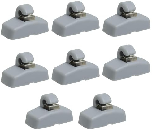 SIXHAOBU 8 Piezas Soporte de Gancho Soporte para Parasol de Coche Clip para Colgar Visera Parasol Interior Parasol Clips para Volkswagen Bora Caddy Golf MK4 Sharan Passat Polo Amarok
