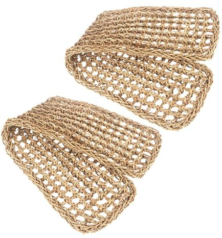 MINAOLULUS Nids de Reptiles Lot de 2 Hamacs en Jonc de Mer Tapis pour Lézards 75 X 18 CM Accessoires Escalade pour Terrarium Adaptés aux Pogonas et Iguanes
