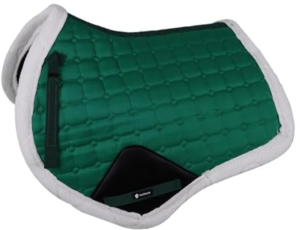 Baoblaze Almohadilla para Montar Caballos Absorbente de Sudor Cojín Ecuestre Antideslizante Transpirable Resistencia a Impactos Hecha de Lona Adecuada, Verde Oscuro