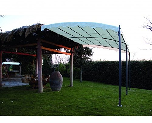 PAPILLON Gazebo in Metallo a Muro Minorca 3x4 MT - PENSILINA Giardino - PERGOLA