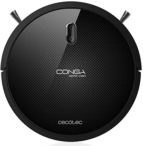 Cecotec Robot Aspirapolvere Conga 1090. 4 en 1: Aspirapolvere, Spazza, Scrub e Mop, iTech Space, 5 Modalità, 1400 Pa, Rileva ostacoli, Pet Brush, 160 min Autonomia