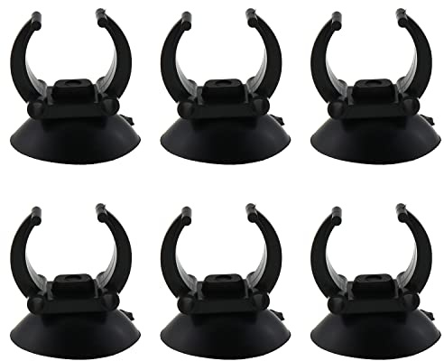 ZZHXSM Sucker Clip 6pcs Black Plastic Replacement Fish Tank Aquarium Heater Suction Cups Clips Suckers
