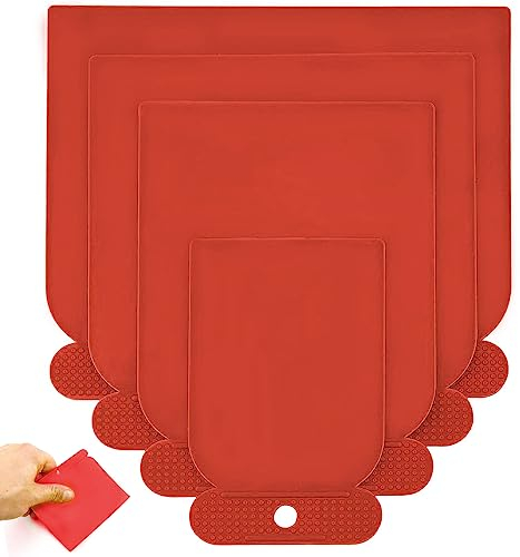 4 espátulas de plástico japonesas, flexibles resistentes al desgaste, juego de espátula de plástico japonés, espátula para carrocería, herramienta de 50 mm, 80 mm, 100 mm, 120 mm