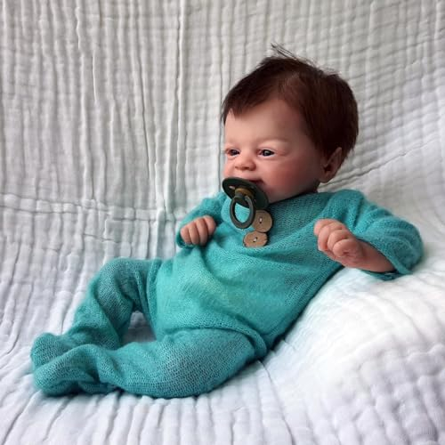 Anano 18 Zolls Reborn Puppen Lebensecht Babypuppen Junge Mit Echten Roten Ausschlägen Echte Babypuppe Silikon Baby Puppe Mädchen Realistische Newborn Puppe Spielzeug