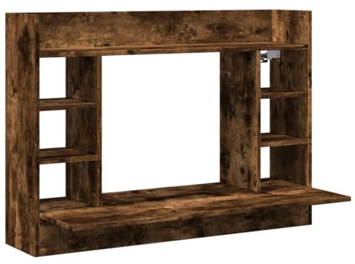 vidaXL Wand-Schreibtisch Räuchereiche 105x48x75 cm Holzwerkstoff