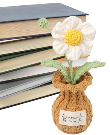 Générique en, Fleur Tricotée À La Main, Décoration d'Intérieur Réutilisable - Décor de Table pour Salon, Chambre, Entrée et Maison