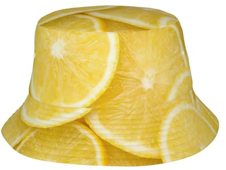 CPAQasg Chapeau cloche de protection solaire pliable jaune citron pour homme et femme pour la pêche, la randonnée, le jardinage, les journées à la plage