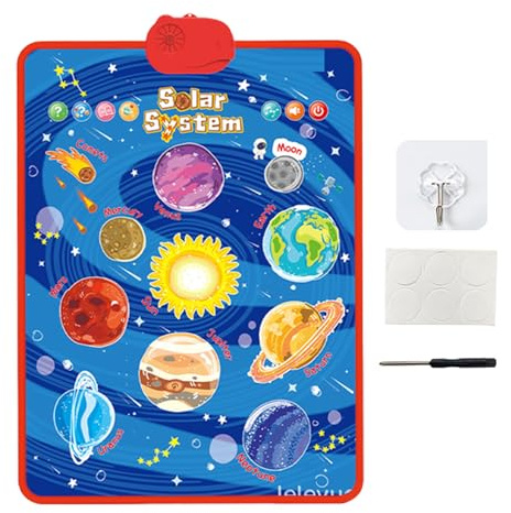 Lavagna elettronica da parete con alfabeto – 16,14 x 21,85 pollici, poster musicale, giocattolo educativo per bambini, lavagna parlante interattiva, regalo in età prescolare per Natale, compleanno