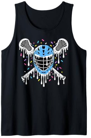 Colorful Sprinkles Ice Cream Drip Lacrosse Helmet Tank Top