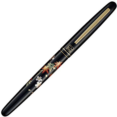 Kuretake DU185-515 Brush Pen, Kuretake Fountain Brush, Maki-e Monogatari, Cherry Blossoms and Fall Foliage, Black Axis