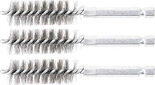 BGS 3078-16-S | Stahlbürste | 3-tlg. | 16 mm | Antrieb Außensechskant 6,3 mm (1/4) | Loch-Drahtbürsten | für BGS 3078