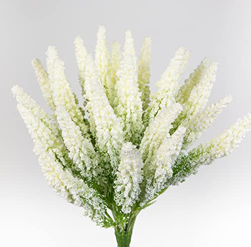 Erika/Heidekraut künstlich Kunstpflanzen Kunstblumen Erikabusch künstliche Blumen Pflanzen … (weiß)