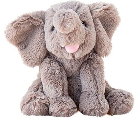 Hopearl Niedliches Elefantenbaby Plüschtier - Ultraweiches graues Kuscheltier für Jungen, Mädchen & Kleinkinder (Grau 23 cm)