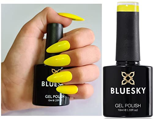 Bluesky Gel Nail Polish YELLOW SUNSHINE SPRING SUMMER 63910, Long Lasting, Chip Resistant, 10ml (Requires Drying Under UV/LED Lamp)