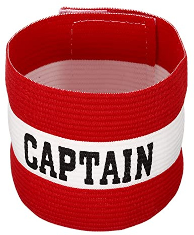 PATIKIL Kaptenens armband, elastiskt armband för fotbollslag träning, röd