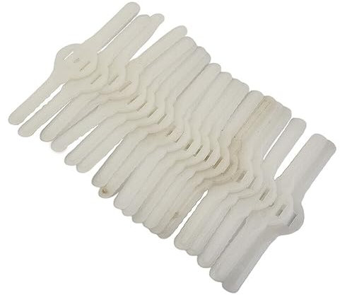 Plastic Grass Trimmer Blades, Grass Trimmer Replacement Blades, 135 mm Cordless Strimmer Blades, for Lawn, Garden, Orchard, Woods, or Pastoral, Cordless Lawn Mower Cutting (White(30 Pack))