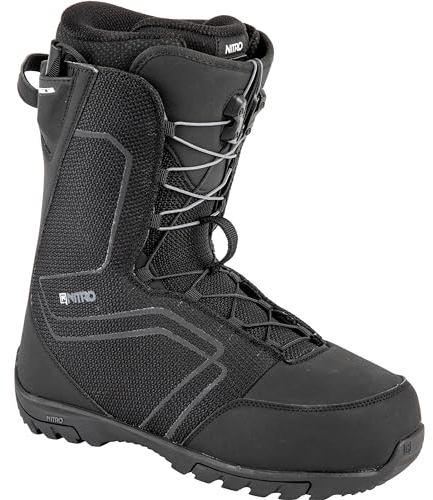 Nitro Herren Snowboards Sentinel TLS '23 All Mountain Freestyle Schnellschnürsystem Günstig Boot Snowboardboot, True Black, MP 27,0 // EU 41 1/3 // US 9