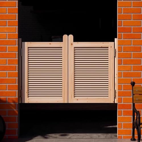 Outside Garden Patio Porch Deck Two Way Swinging Entrance Door, Garage Basement Kitchen Pantry Bathroom Shower Half Waist Doors, Stainless Steel Hinge Hardware Kits ( Color : H 28in(71cm) , Size : W 5