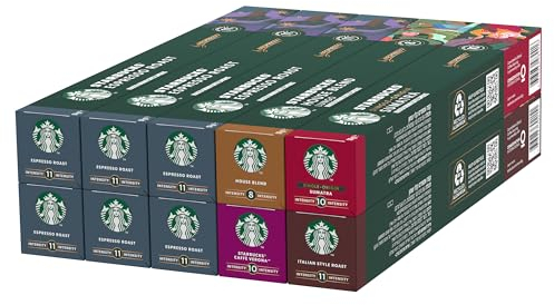 STARBUCKS Paquete Variado Espresso Roast de Nespresso, Cápsulas de Café 10 x 10 (100 Cápsulas) - Exclusivo en Amazon