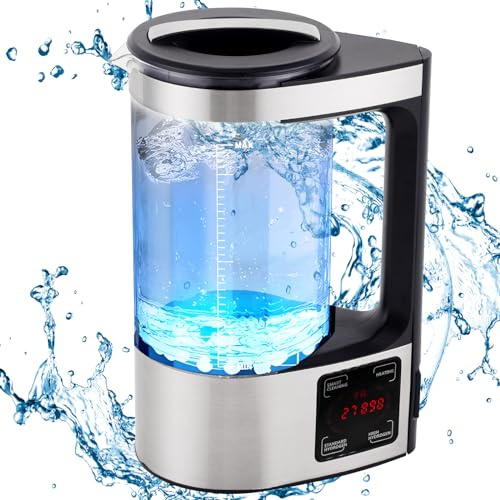 1800PPB Generador Hidrógeno Hidrógeno 2L Máquina Ionizadora de Agua | Tecnología SPE y PEM, Calidad de Agua Ilimitada, Temperatura de Calentamiento Hasta 45℃ para Oficina en Casa