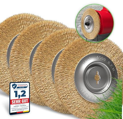 GARLINGO Fugenbürste 4er Set | Kompatibel mit Einhell Fugenbürste BG-EG 1410 GC-EG 1410 GC-CC 18 Li | 10 mm Breite | Ersatzbürste Fugen Bürste