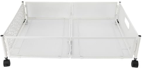 Contenitori Sottoletto con Ruote, Grande Capacità e Salvaspazio Acciaio al Carbonio Contenitori Sottoletto, Pieghevoli Cassetto Scorrevole Sottoletto per Scarpe Vestiti Coperte