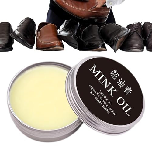 Buerfu Leather Cleaner Cream | Natural Leather Recoloring Balm with Mink Oil - Conditioning Cream for Refurbishing and Restoring Leather Furniture, Shoes, Car Seats, Boots