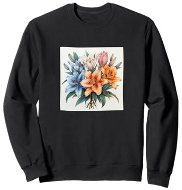 Bouquet de lys asiatiques aux couleurs pastel Sweatshirt