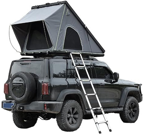 Dachzelt, Hartschalenzelt fürs Dach, wasserdicht, Winddicht, UV-beständig, Verdunkelungszelt, Sichtschutz, 4-Jahreszeiten-Zelt for Pickup, Jeep, SUV