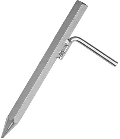 Ancrage au sol 1 pièce 20 cm avec crochet en L en acier galvanisé – Piquet robuste pour une fixation sûre des tentes, pavillons et bâches – Idéal pour les surfaces dures et le camping