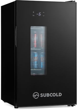 Subcold Apex70 SUB-ZERO Beer Fridge | Freestanding Beer and Drinks Fridge with Extra Strong Shelves for Kegs | Adjustable Temperature from -6°C to 18°C | Ideal for Outdoor Bars and Man Caves | Black