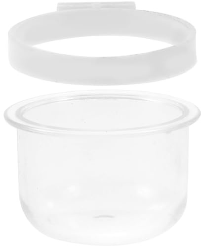TOYANDONA Bol de Nourriture en PVC Transparent pour Perroquet et Cockatiel, Réutilisable et Facile à Nettoyer, Adapté pour Cage à Fil d'animaux de Compagnie