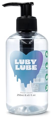 Luby Lube Water Based Personal Lubricant 250ml – Silky Smooth, Non-Sticky & Long Lasting Unflavoured Sex Lube | Hypoallergenic, Paraben-Free, Condom Safe and Toy Compatible | Suitable for Men & Women