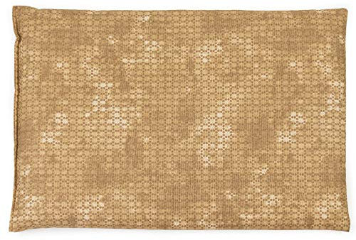 Coussin aux graines de lin 30x20cm - Coussin thermique utilisable chaud ou froid (batik or)